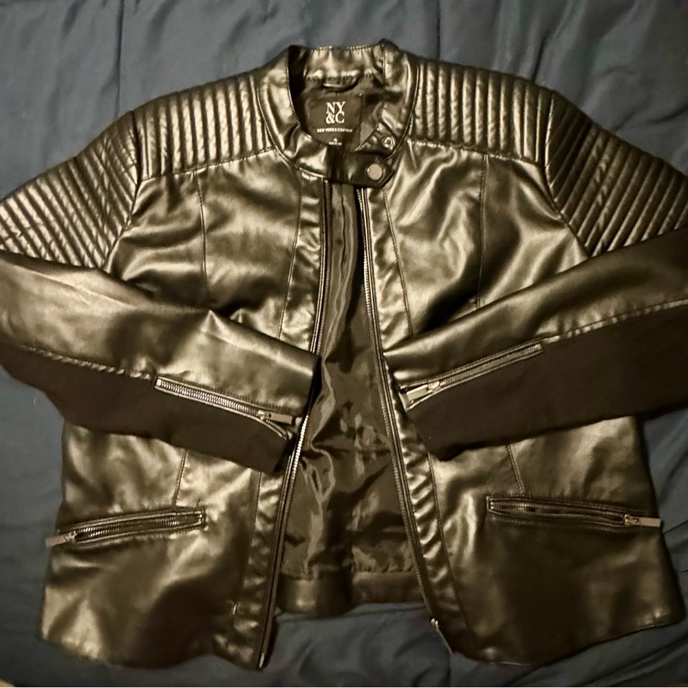 NWOT NY&Co Faux Leather Jacket - Black XL